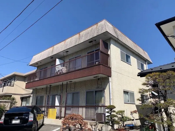 【見積もり事例】愛知県豊橋市・アパート　外壁塗装・屋根塗装 (1)